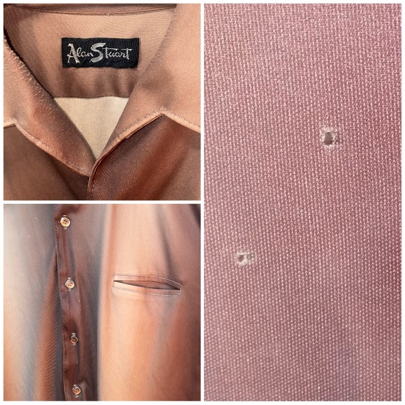 ALAN STUART SHORT SLEEVE BUTTON UP - SIZE LARGE - Picture 3 of 3